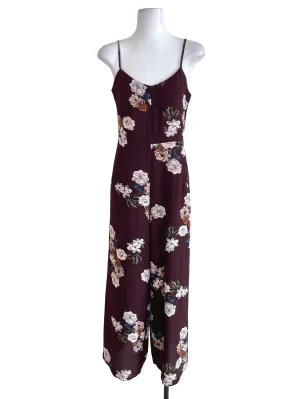 Brown Floral Cami Jumpsuit