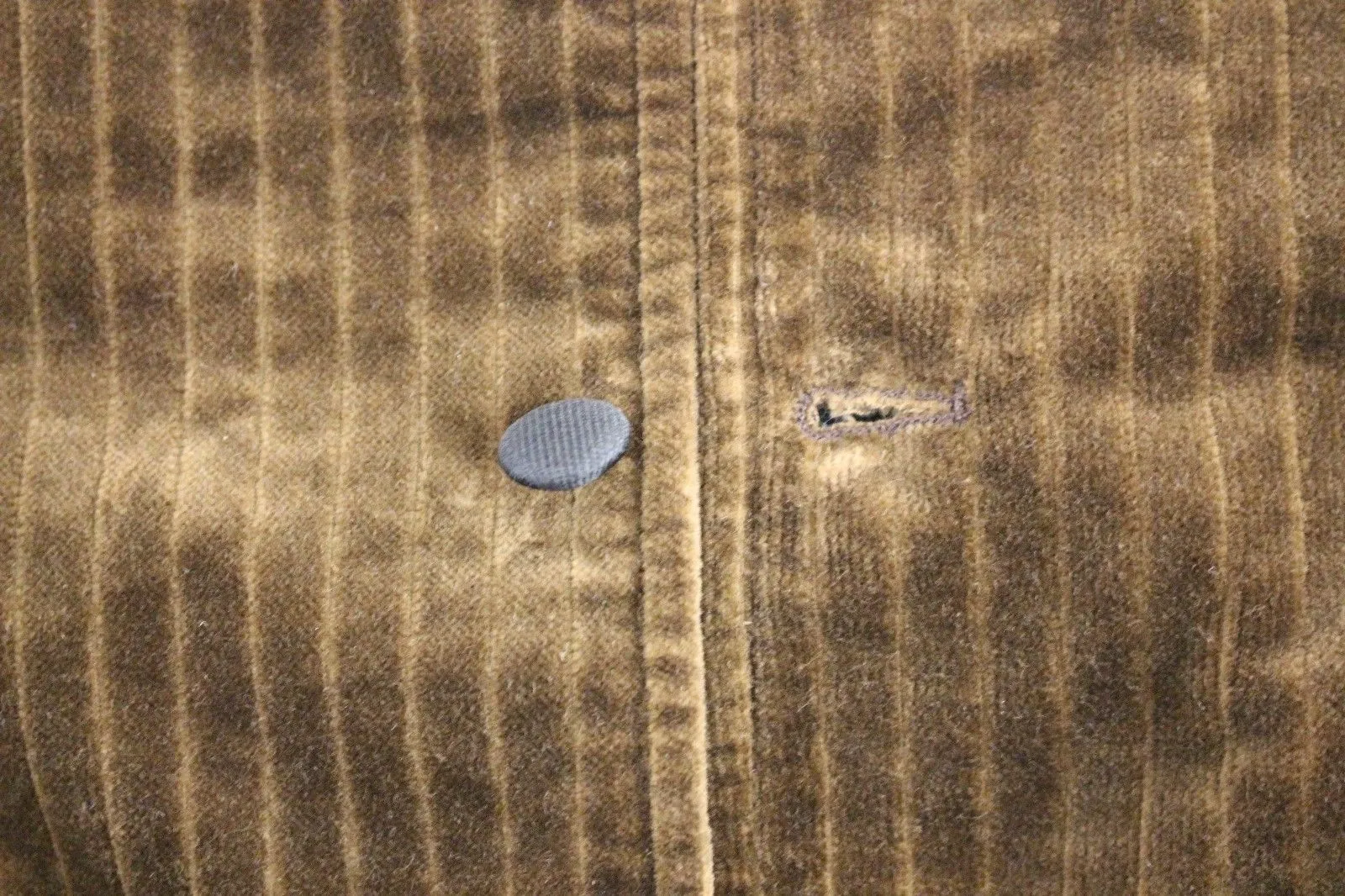 Brown Velvet Single Breasted Vest Gilet