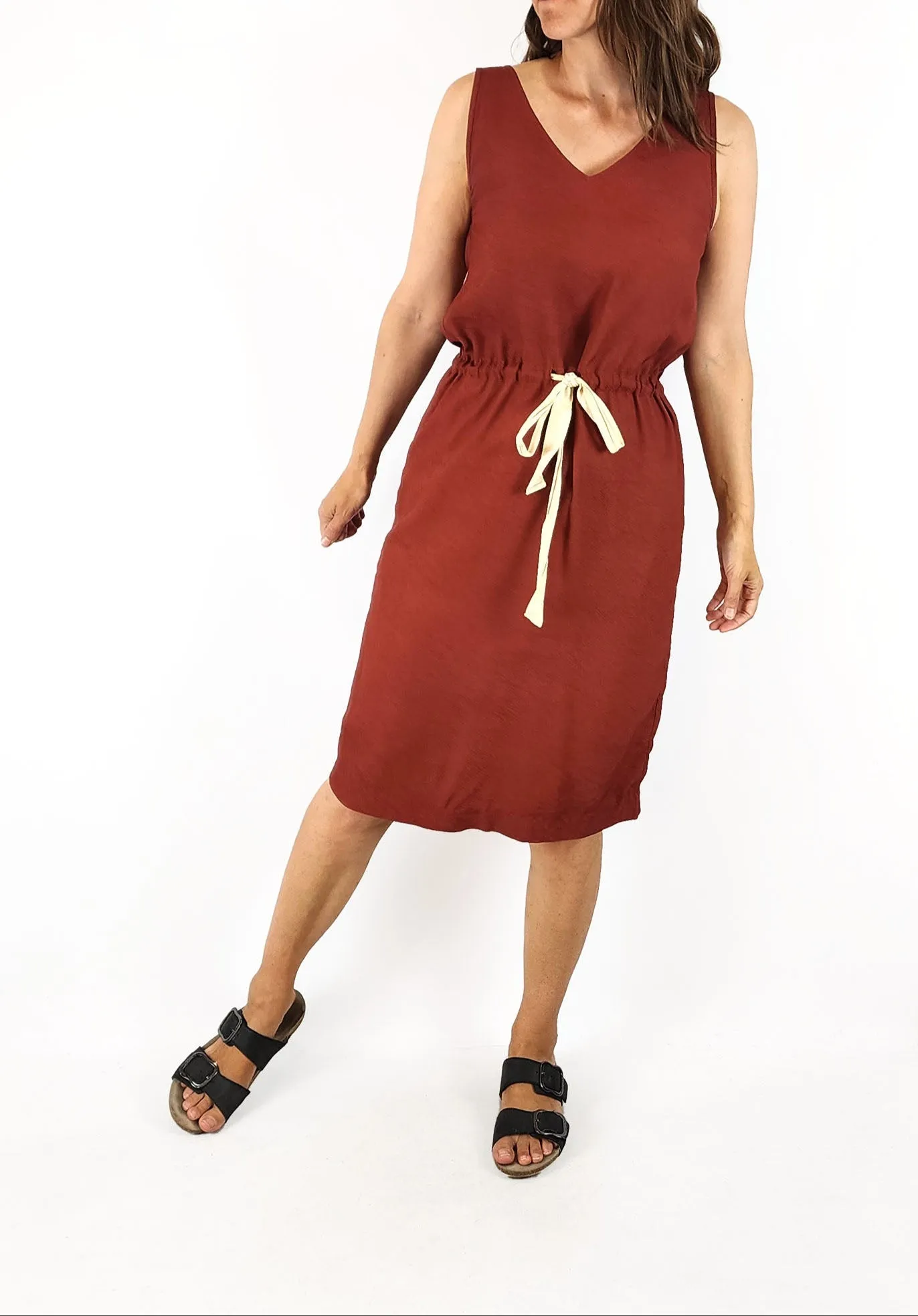 Bul red drawstring dress size 8