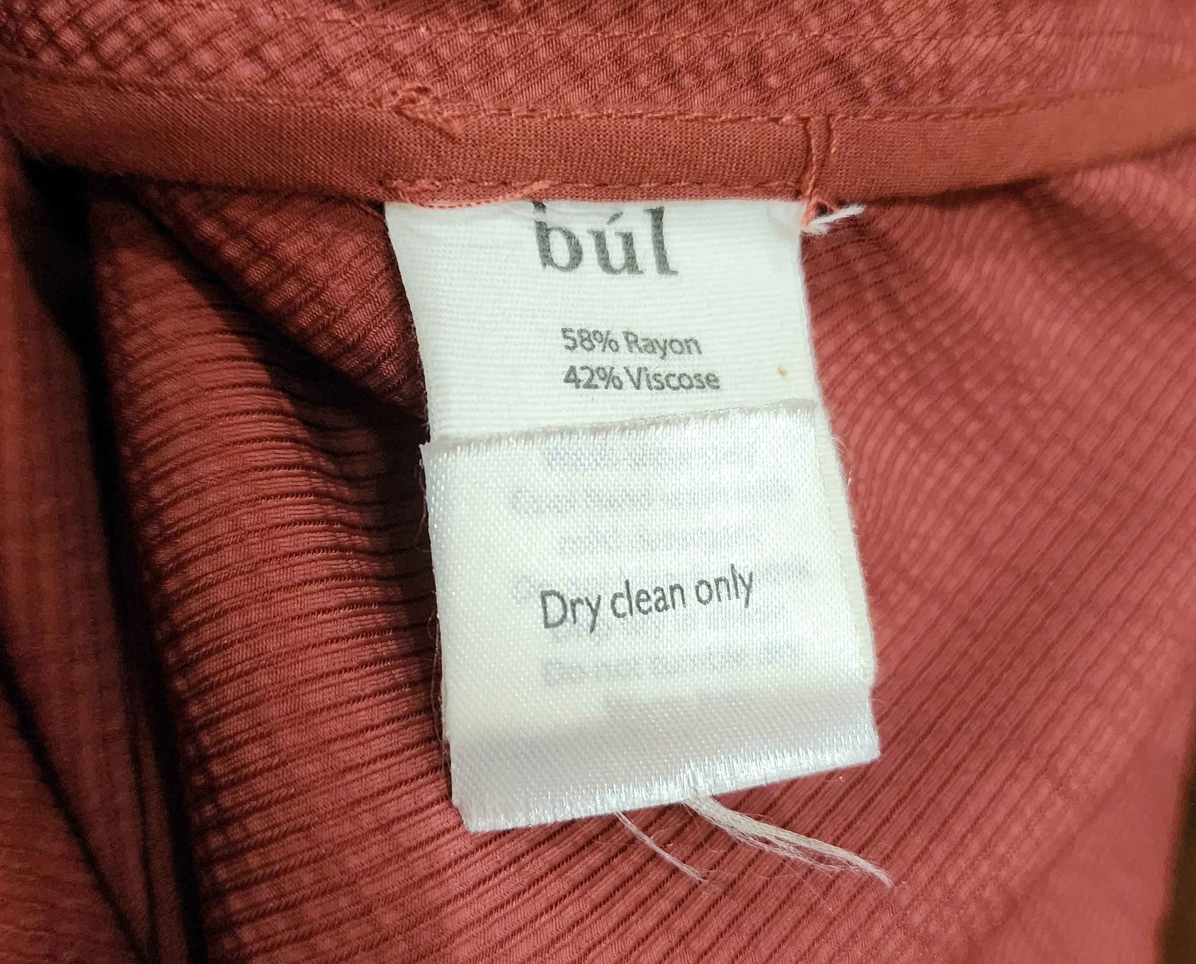 Bul red drawstring dress size 8