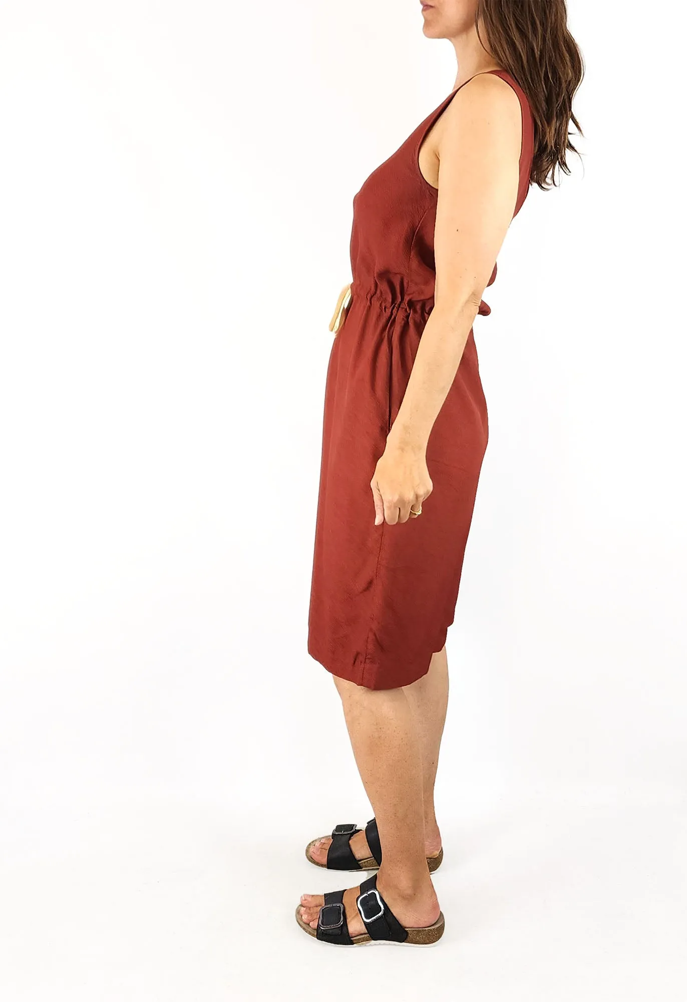 Bul red drawstring dress size 8