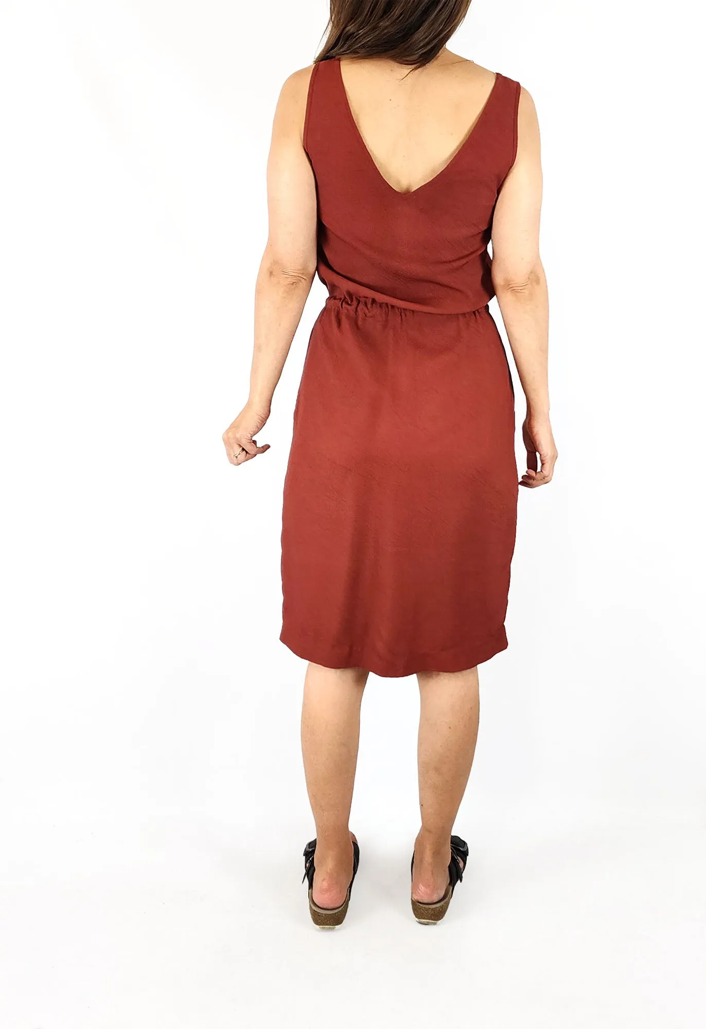 Bul red drawstring dress size 8