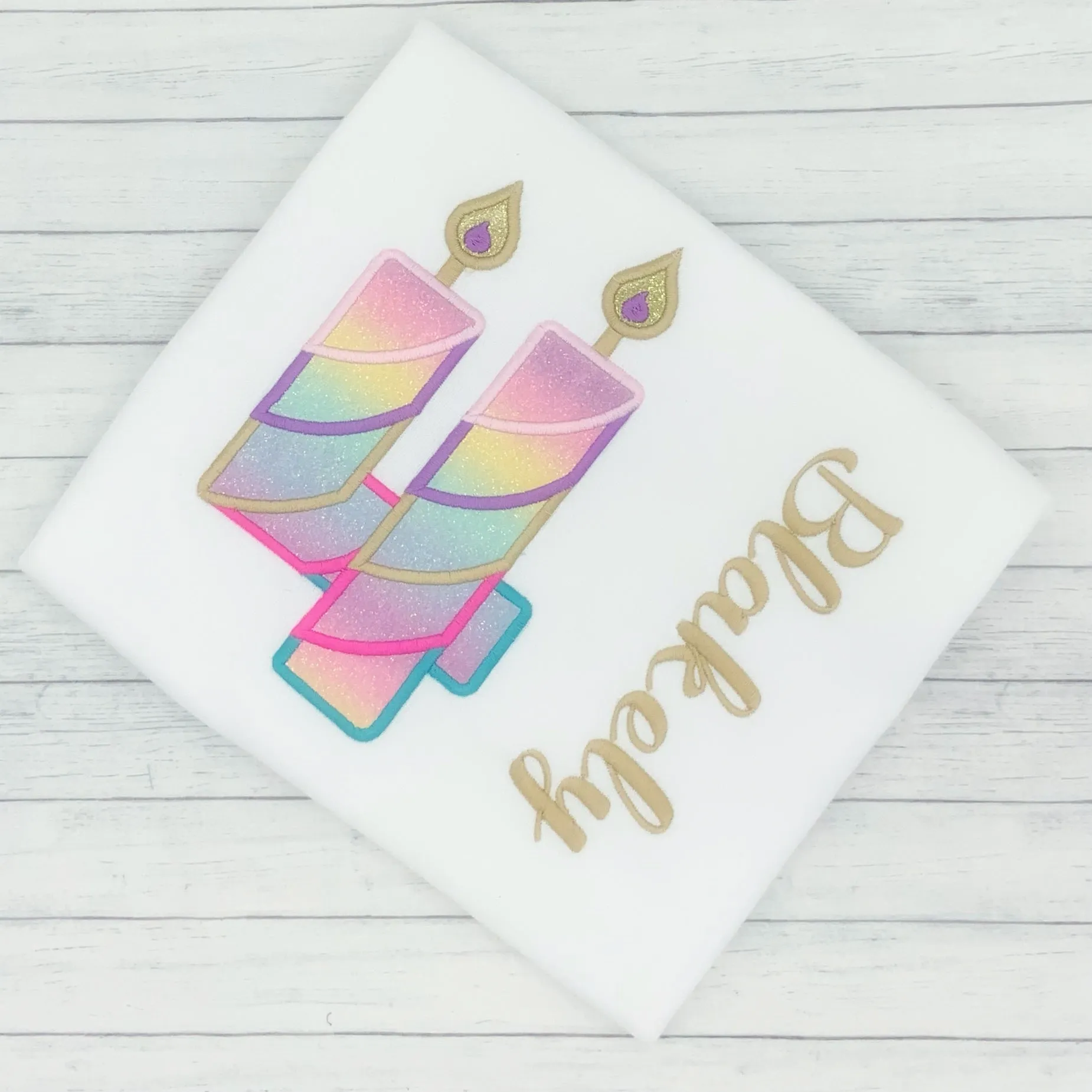 Candle Fourth - Girls Birthday Shirt (Multi Color)