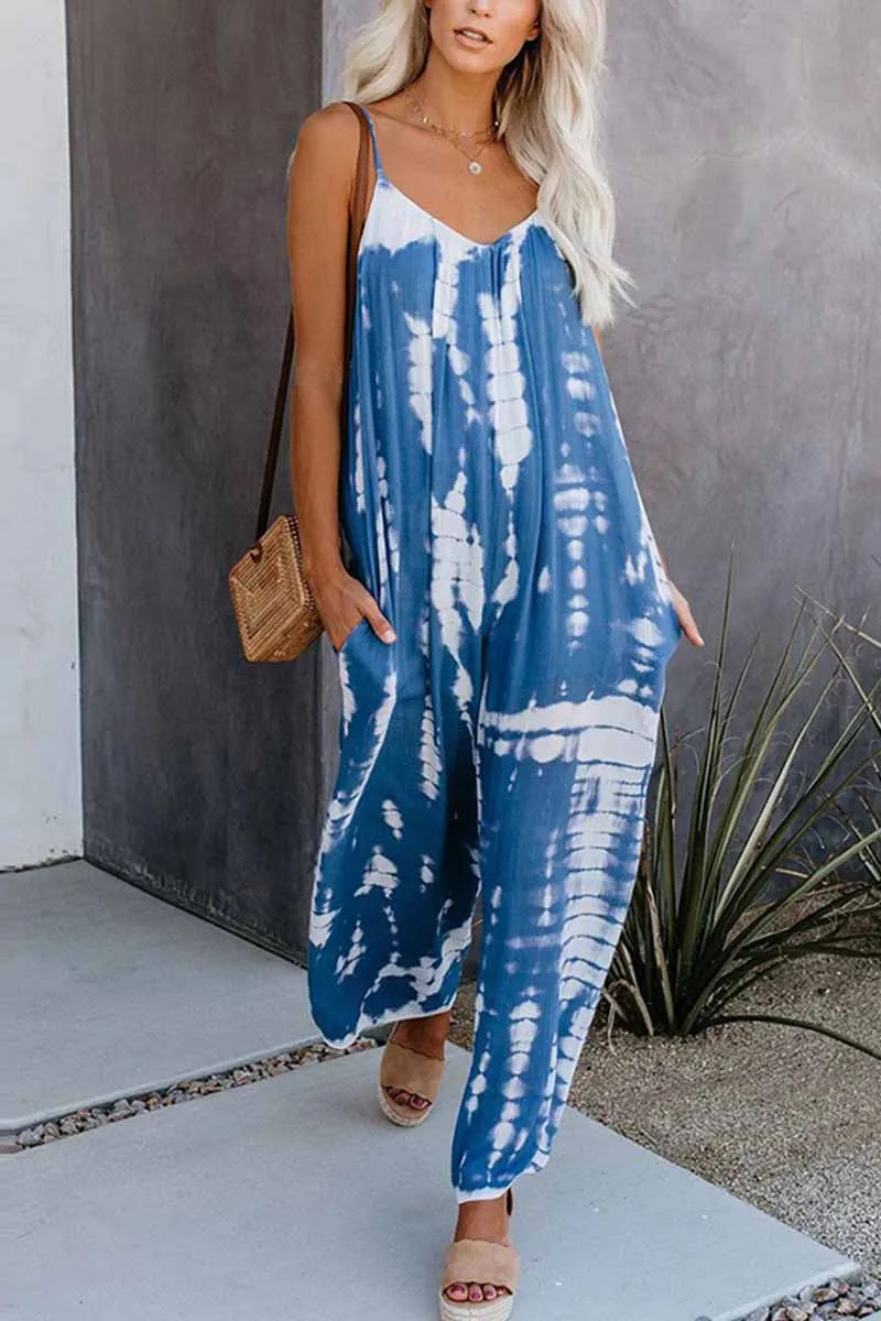 Chicindress Loose Tie-dye Cute Jumpsuit(2 Colors)