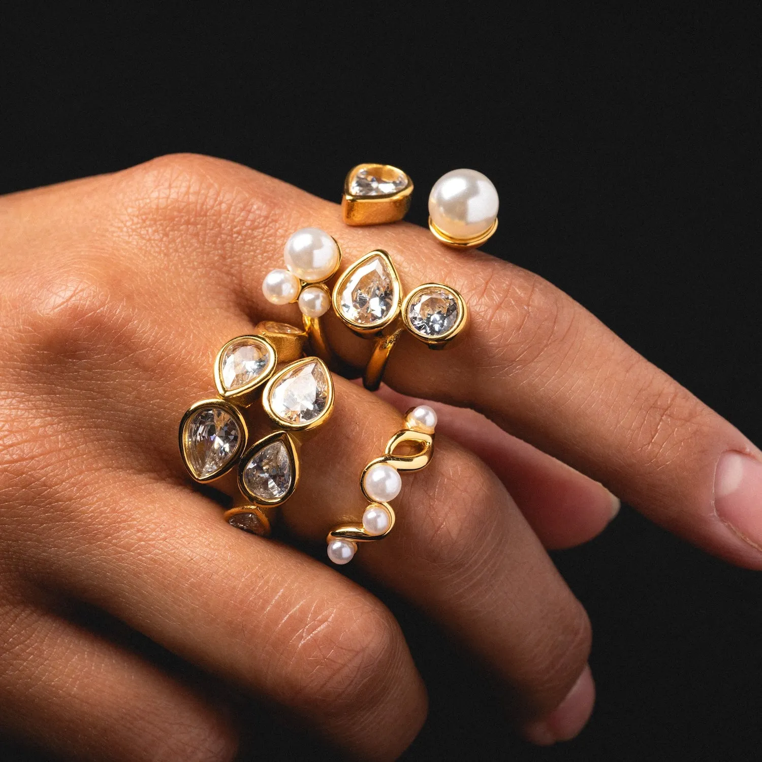 Clear Bezel Wrap Ring