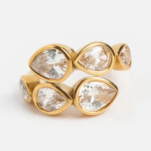 Clear Bezel Wrap Ring