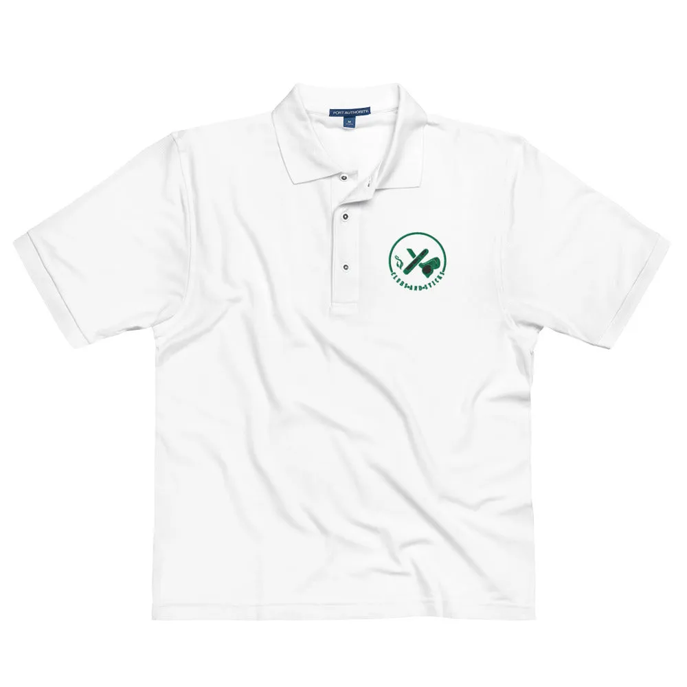 Clubs and Sticks Men's Premium Embroidered Polo - Green