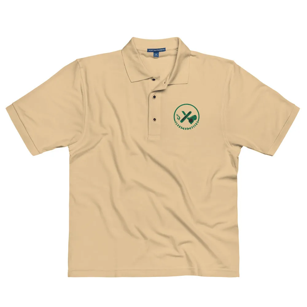 Clubs and Sticks Men's Premium Embroidered Polo - Green