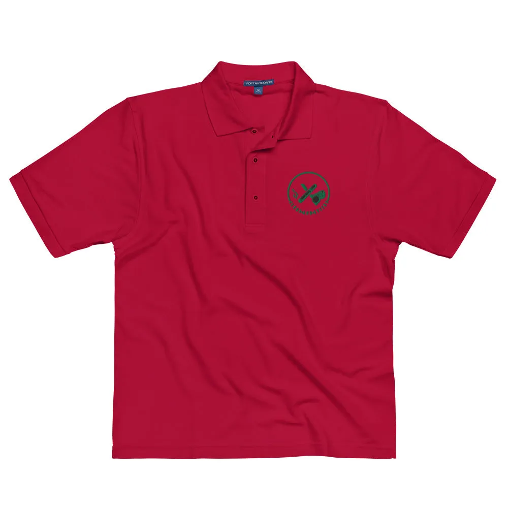Clubs and Sticks Men's Premium Embroidered Polo - Green