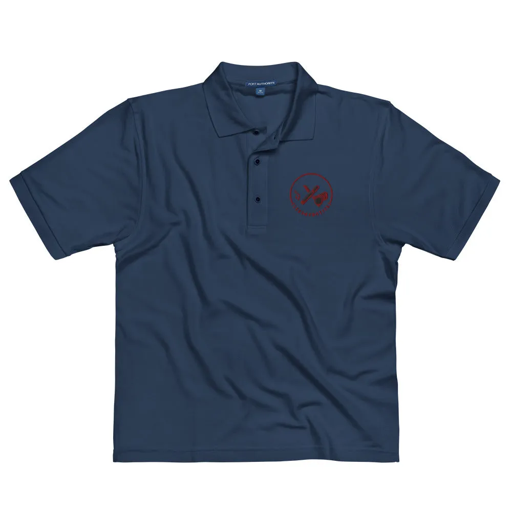 Clubs and Sticks Men's Premium Embroidered Polo - Maroon