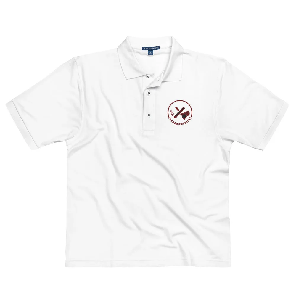 Clubs and Sticks Men's Premium Embroidered Polo - Maroon
