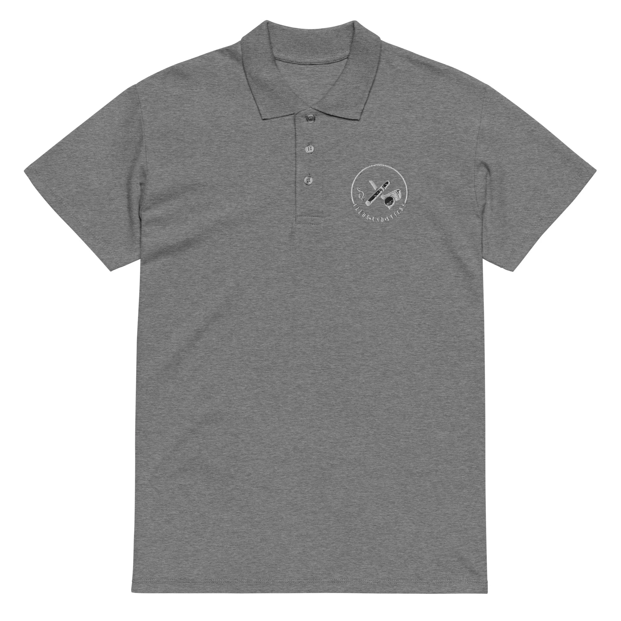 Clubs and Sticks Premium Pique Embroidered Polo Shirt