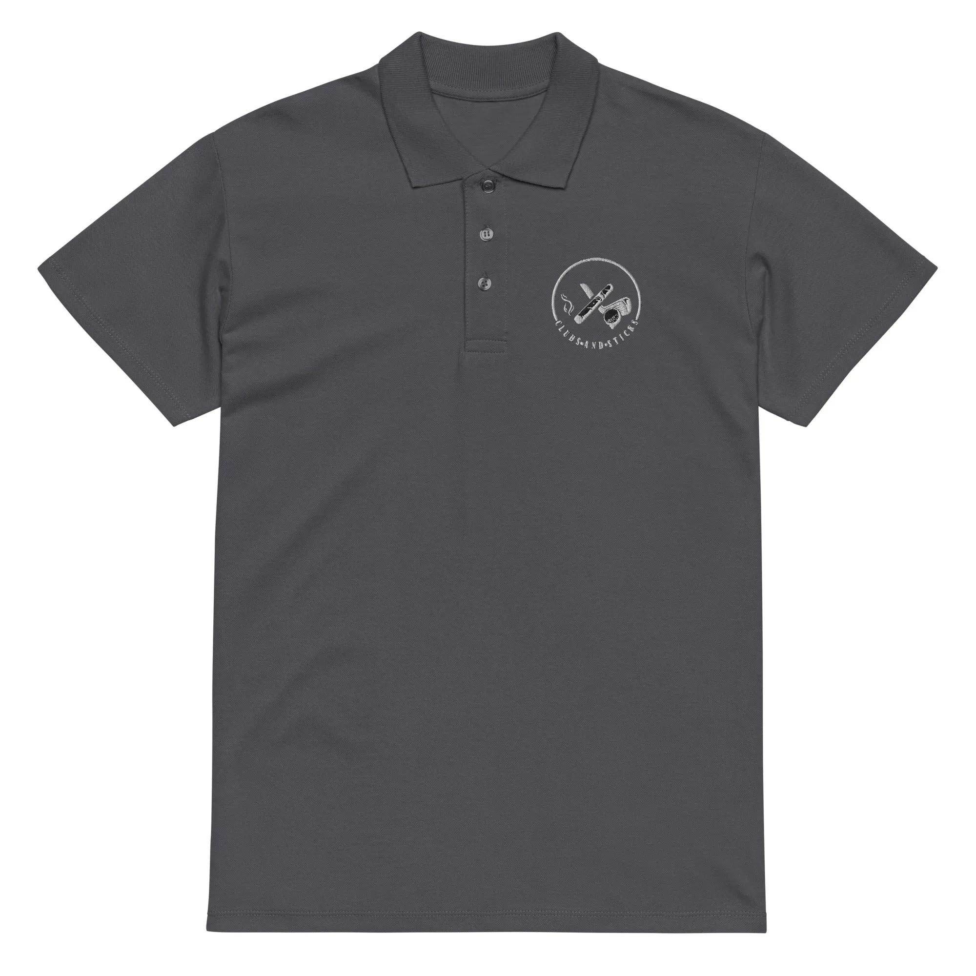 Clubs and Sticks Premium Pique Embroidered Polo Shirt