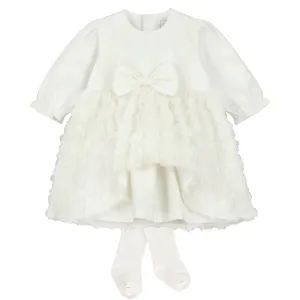 Coco Ivory Baby Girls Party Dress with Tights