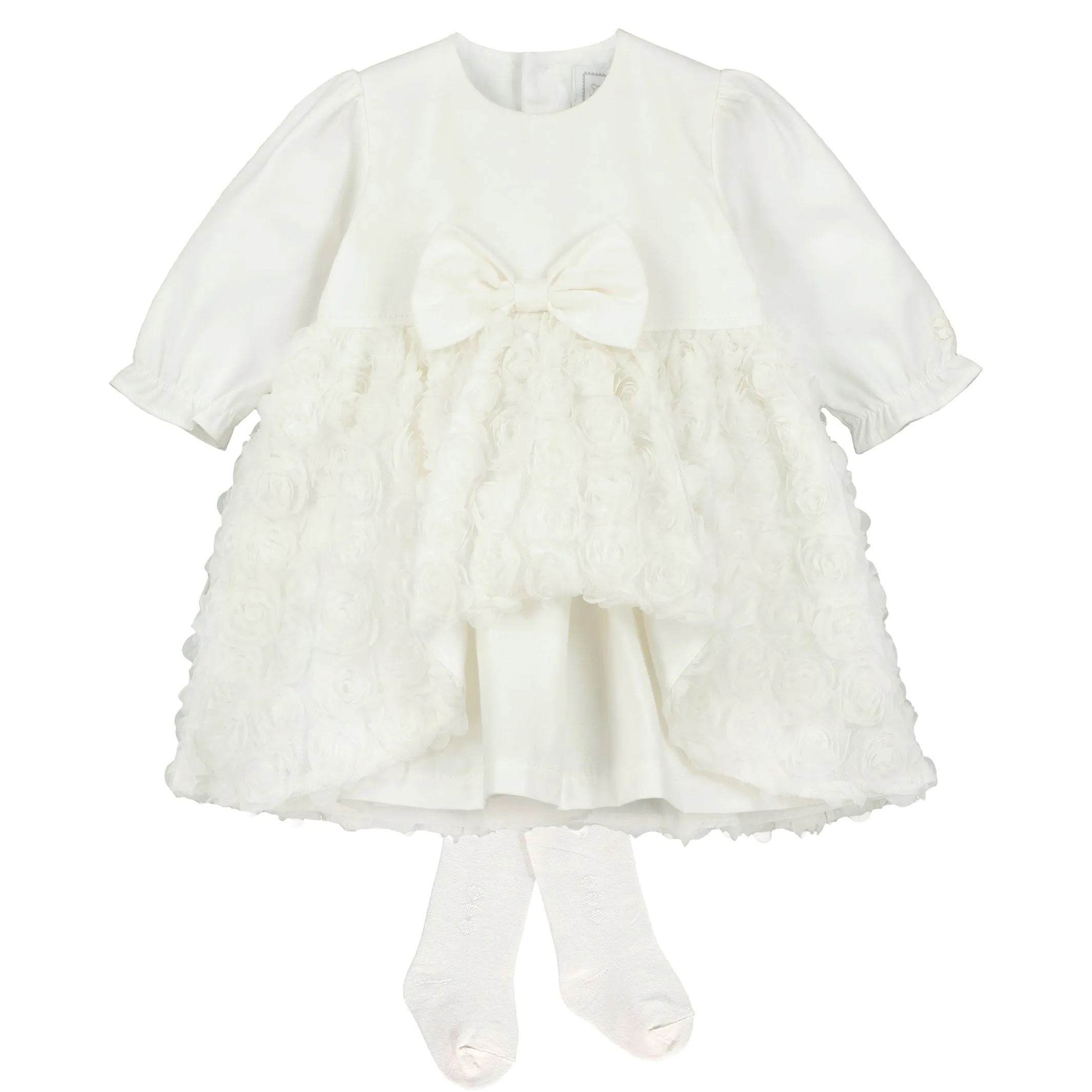 Coco Ivory Baby Girls Party Dress with Tights