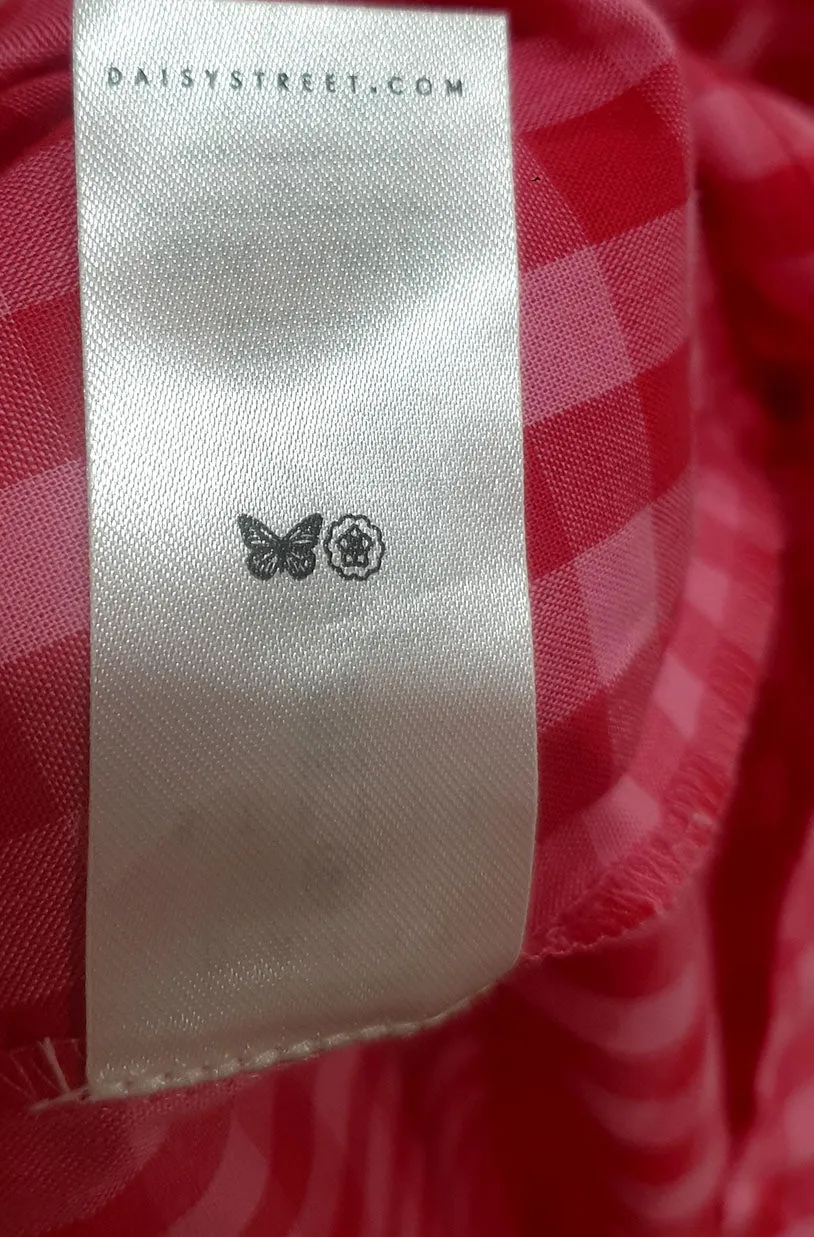 Daisy Street pink and red gingham dress size 10