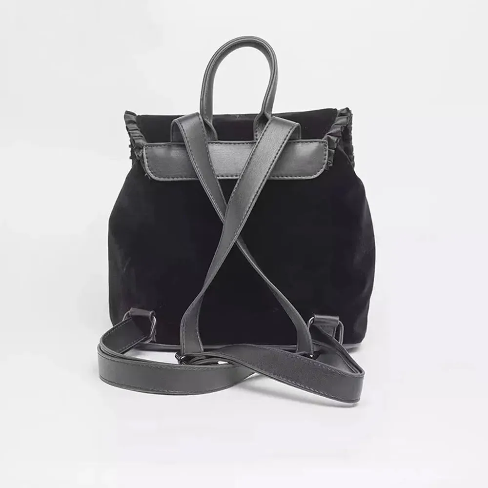 Dark Scarlett Velvet Handbag