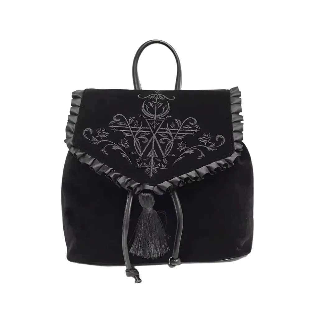 Dark Scarlett Velvet Handbag