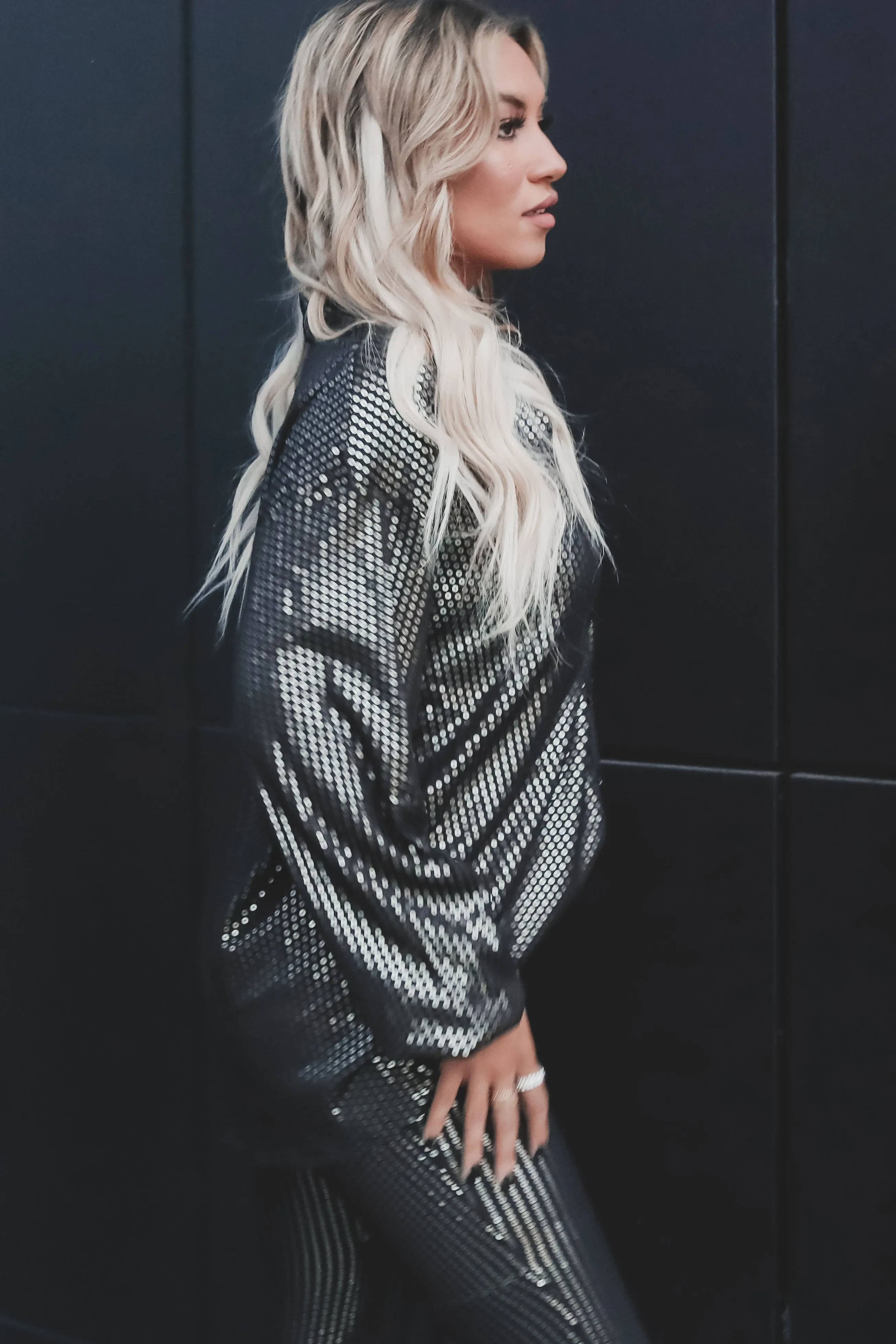 DEAL  Light Up The Whole Room Sequin Button Up Top