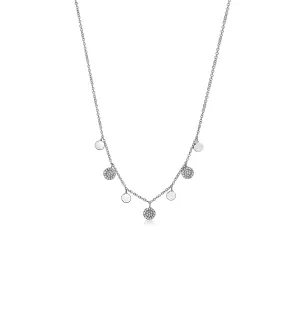 Diamond Charm Disc Necklace