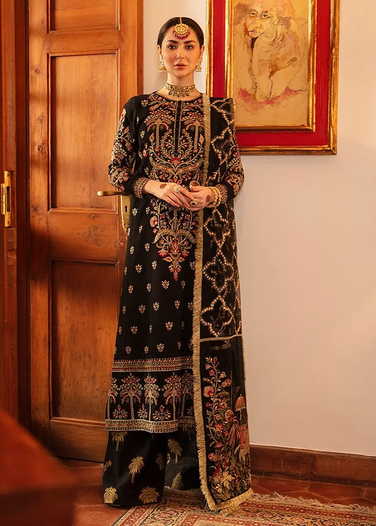 Elegant Pakistani Black Dress Designer Online #PF116