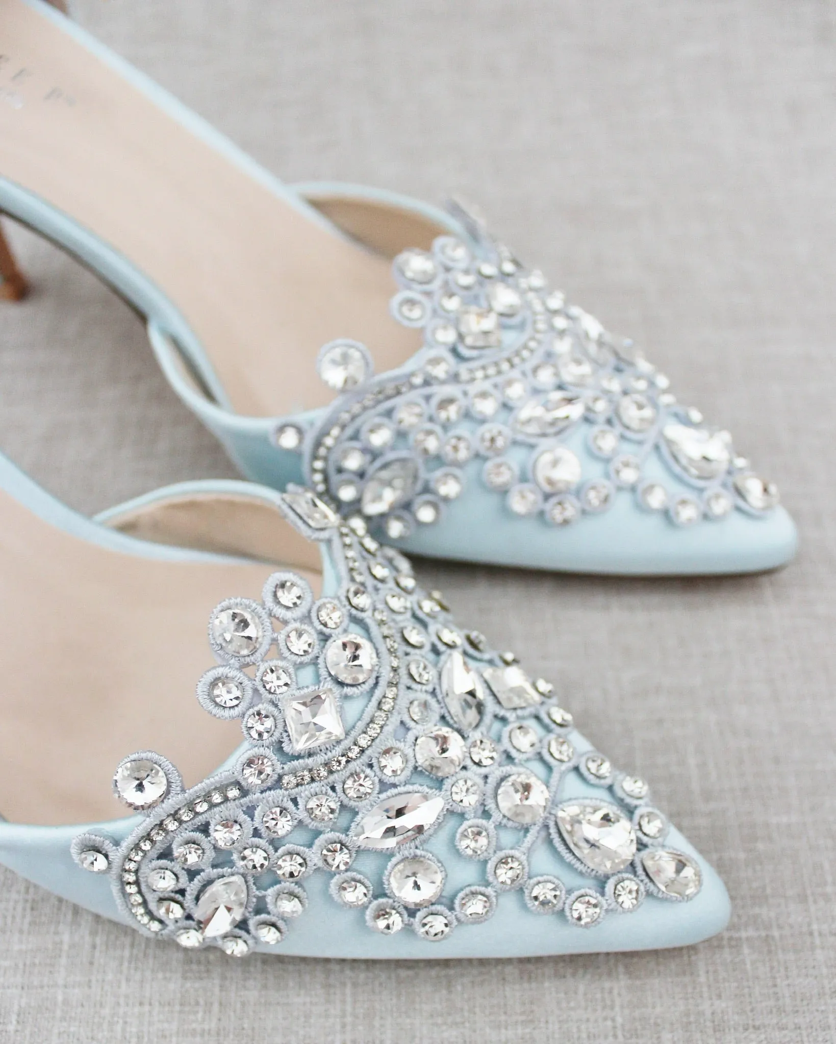 Embellished Rhinestones Wedding Heel