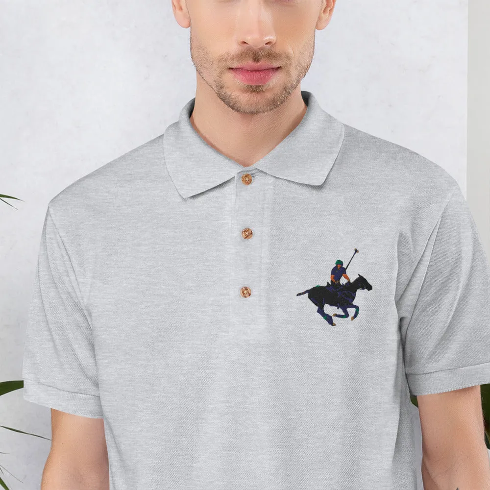 Embroidered Carib Action Pony Polo Shirt