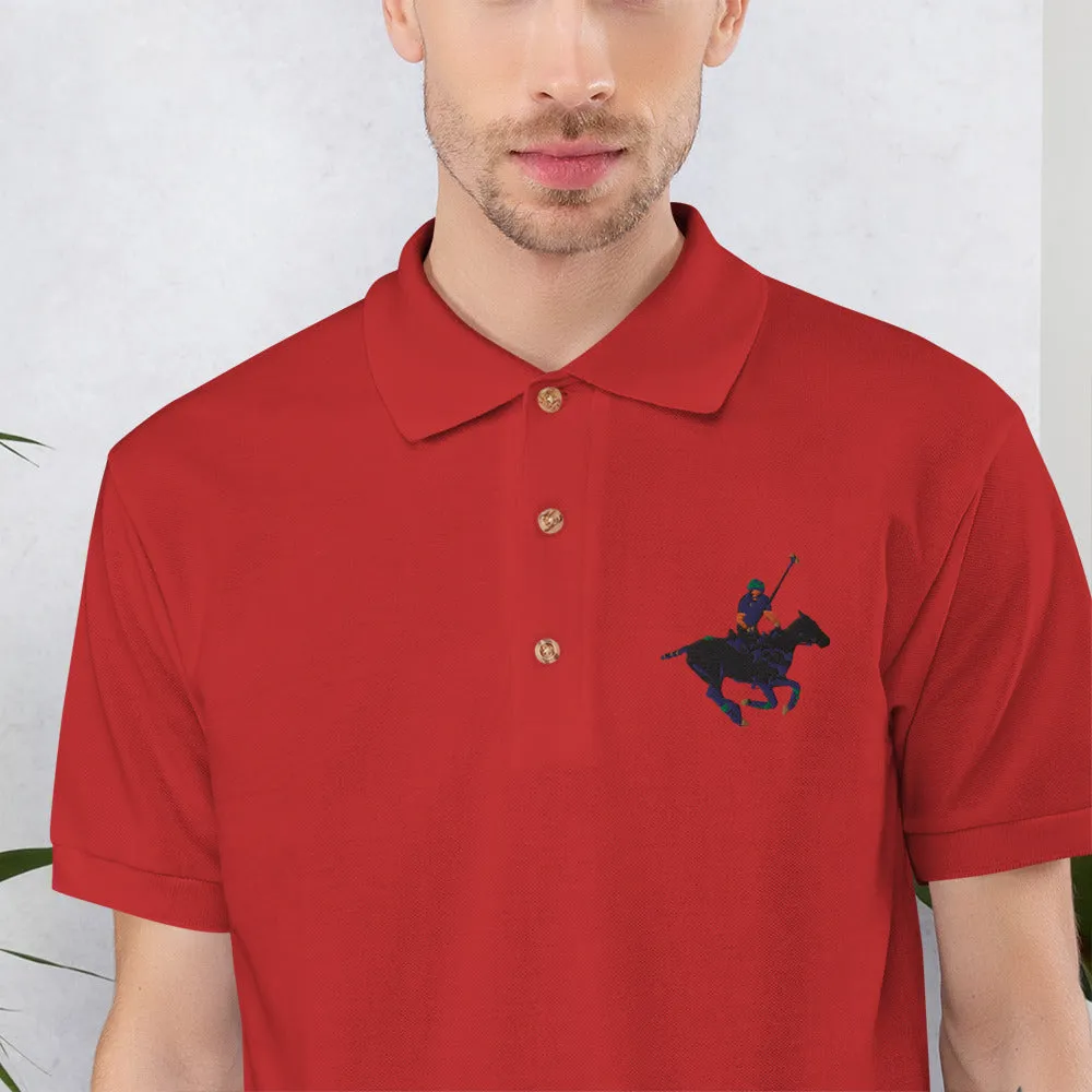 Embroidered Carib Action Pony Polo Shirt