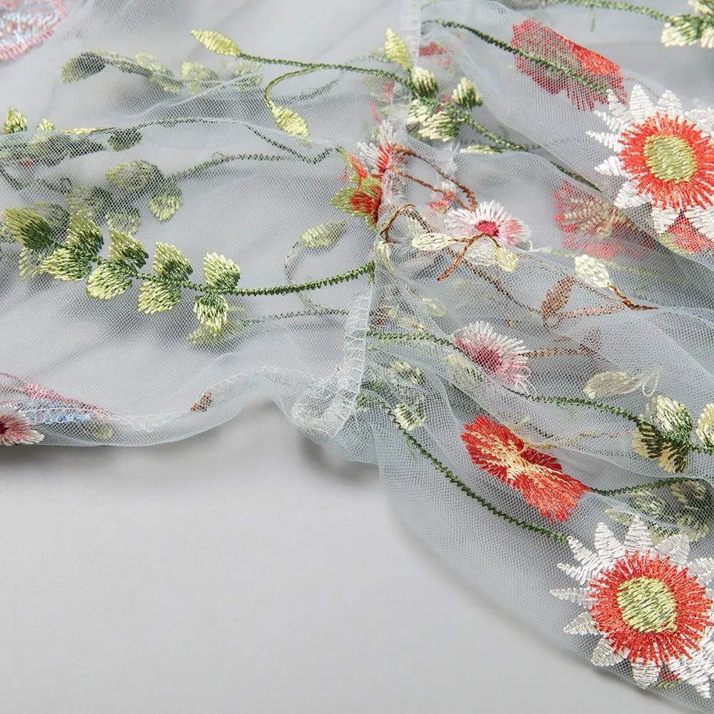 Embroidered Party Dress
