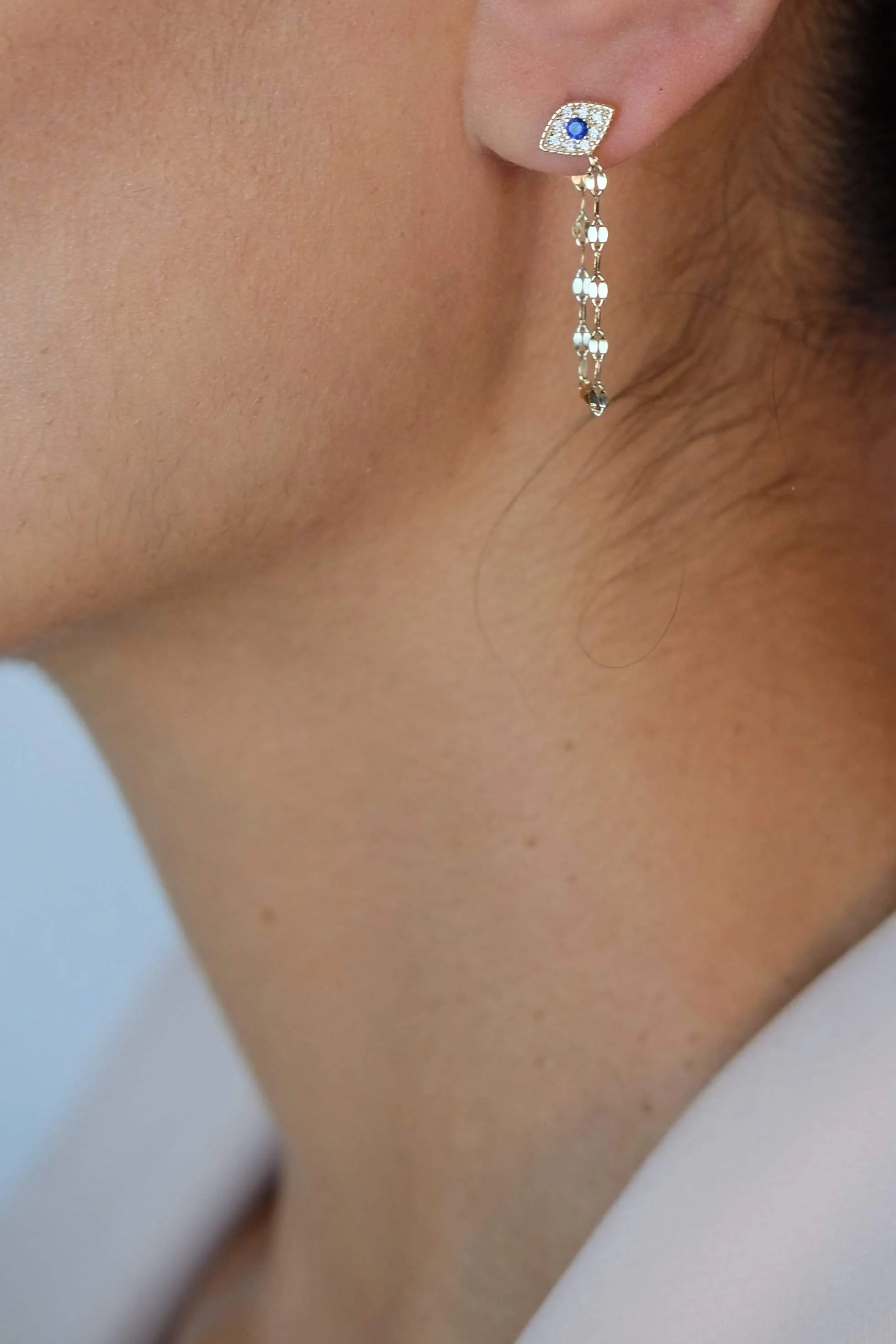 Evil Eye Chain Studs