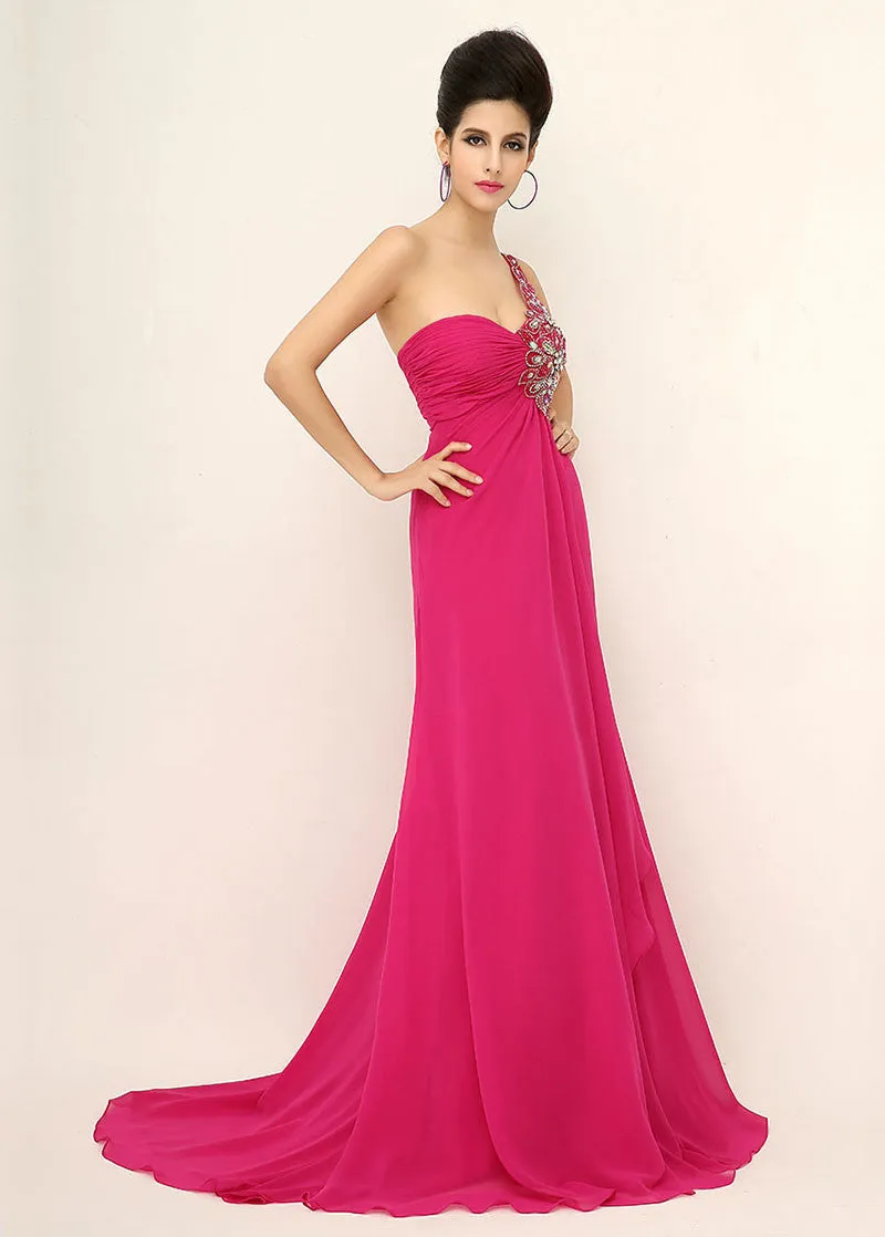 Exquisite One-Shoulde Prom Dresses