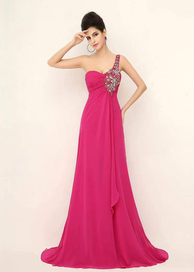 Exquisite One-Shoulde Prom Dresses