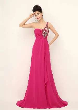 Exquisite One-Shoulde Prom Dresses