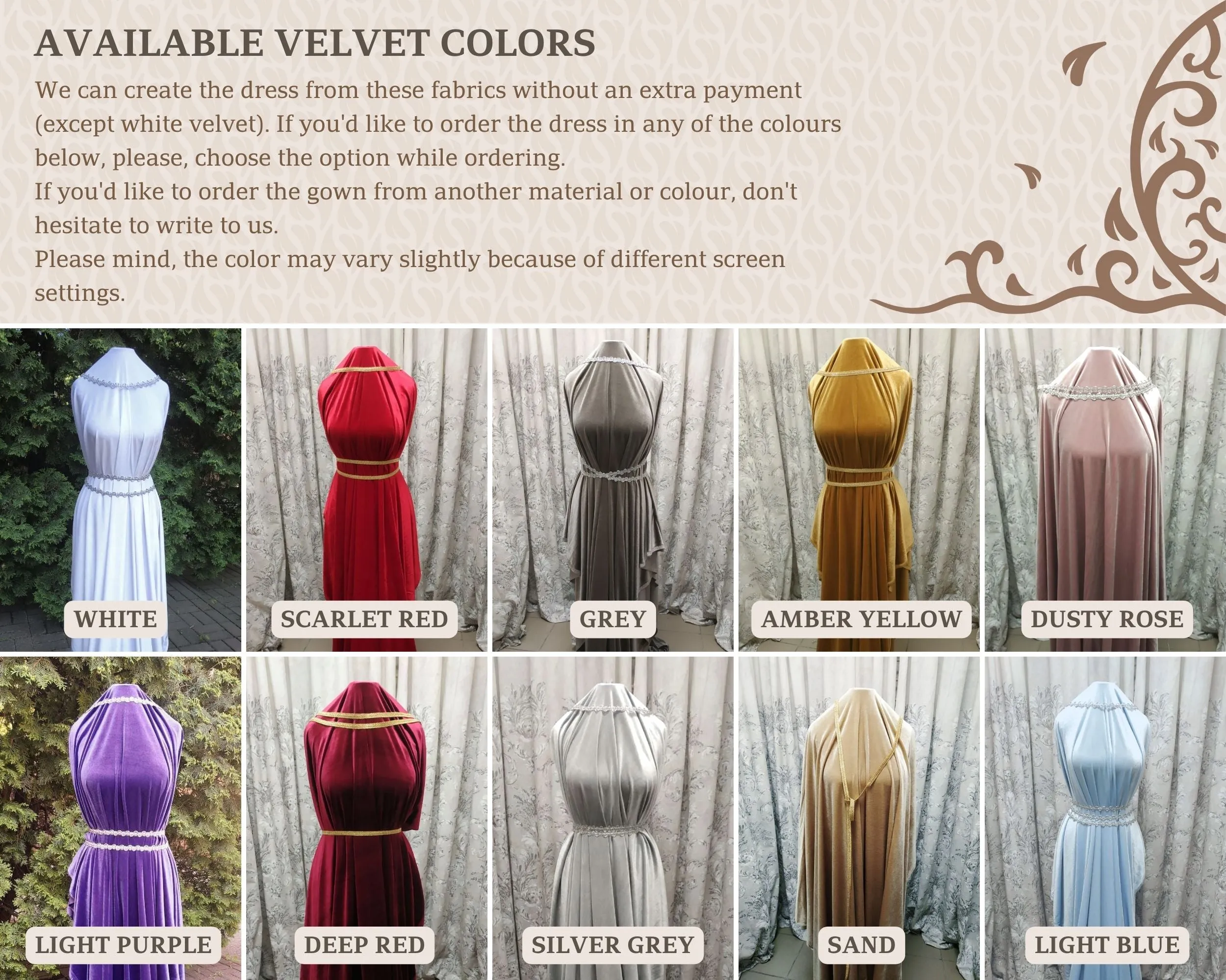 Fantasy elven silver gray Arwen wedding velvet dress