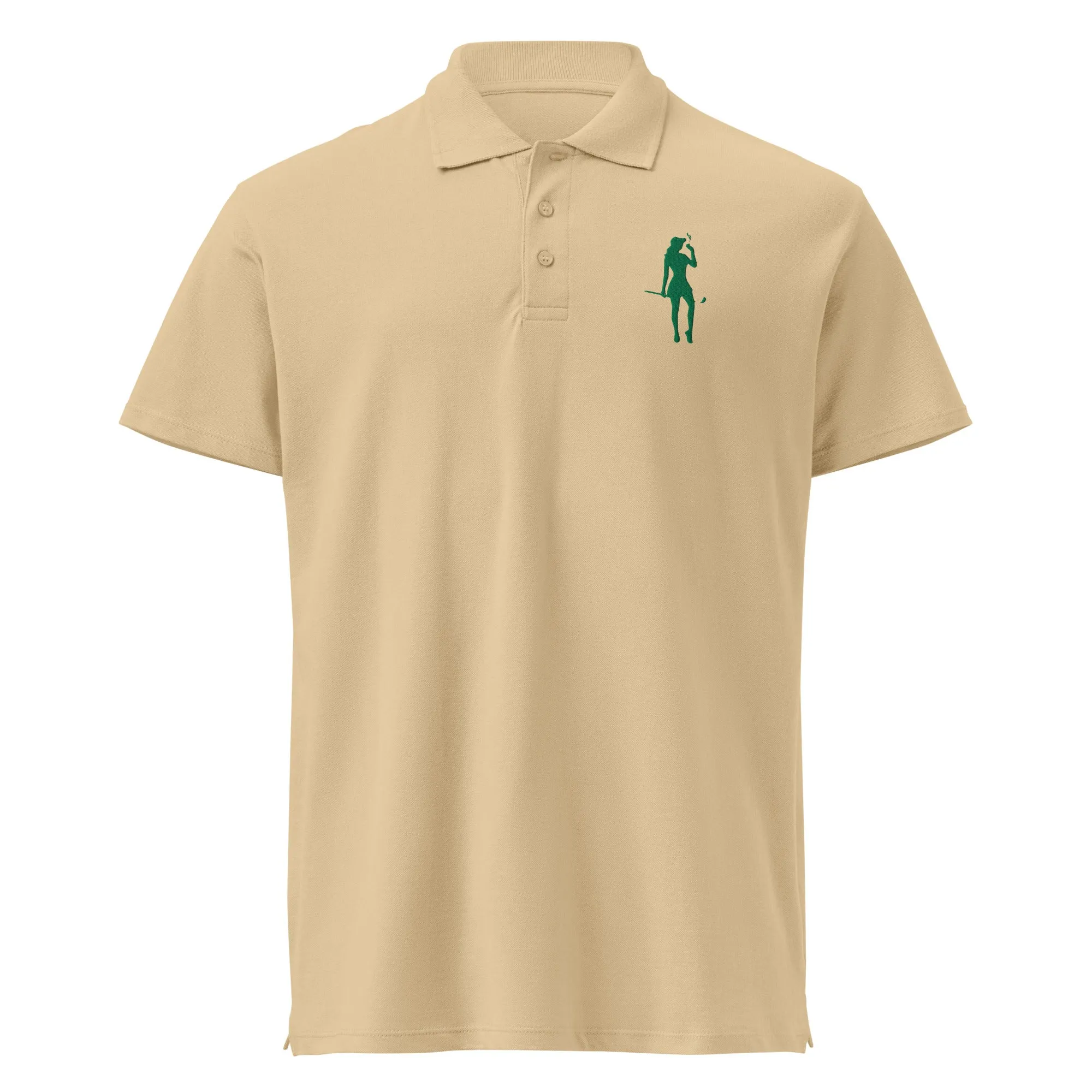 Female Golfer Premium Pique Embroidered Polo Shirt - Green