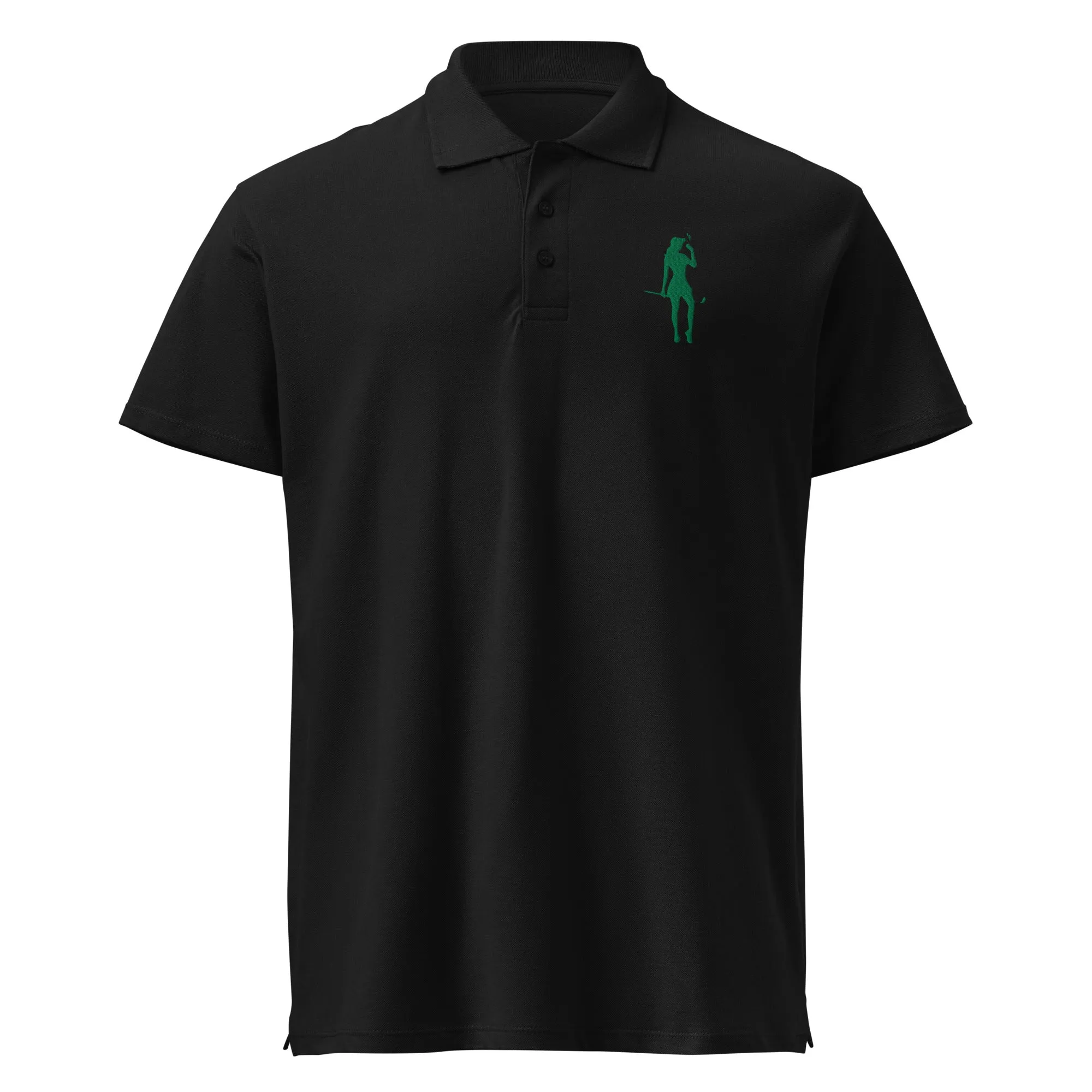 Female Golfer Premium Pique Embroidered Polo Shirt - Green