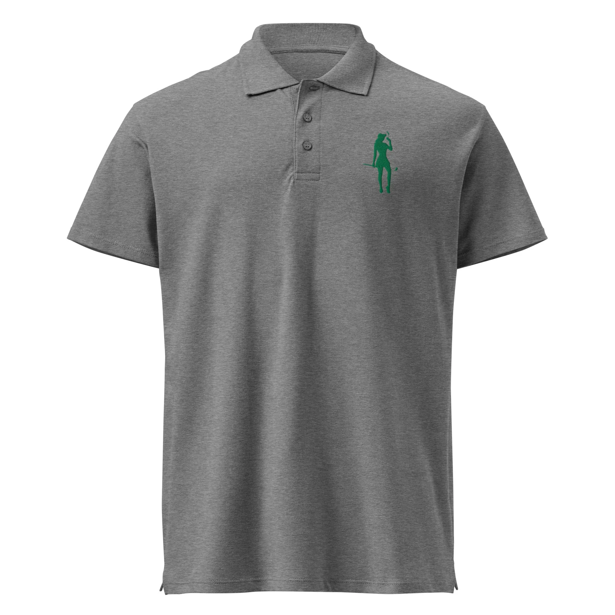 Female Golfer Premium Pique Embroidered Polo Shirt - Green