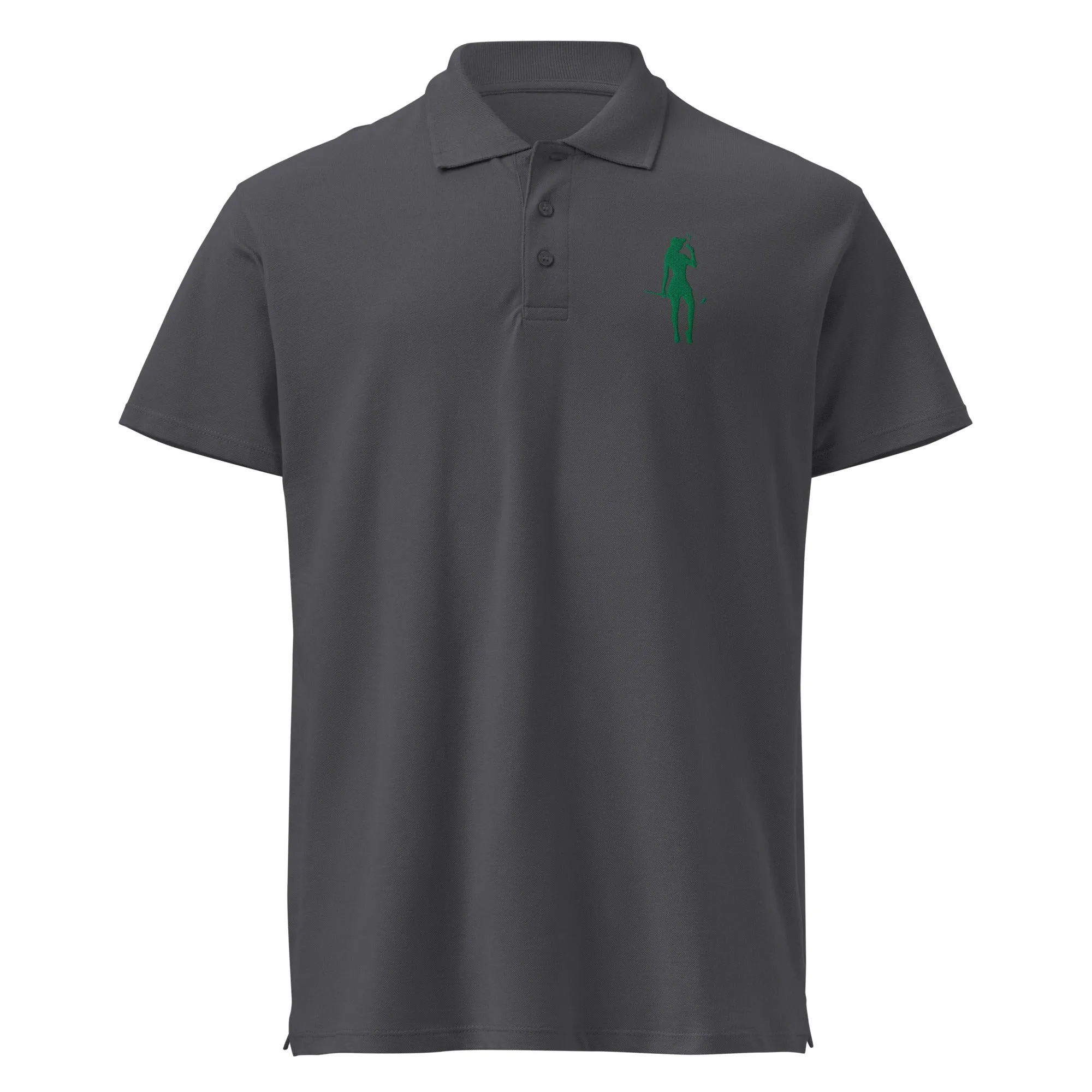 Female Golfer Premium Pique Embroidered Polo Shirt - Green