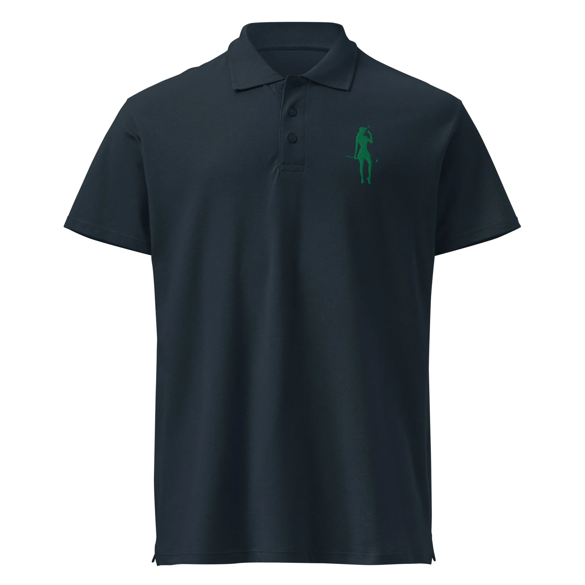 Female Golfer Premium Pique Embroidered Polo Shirt - Green
