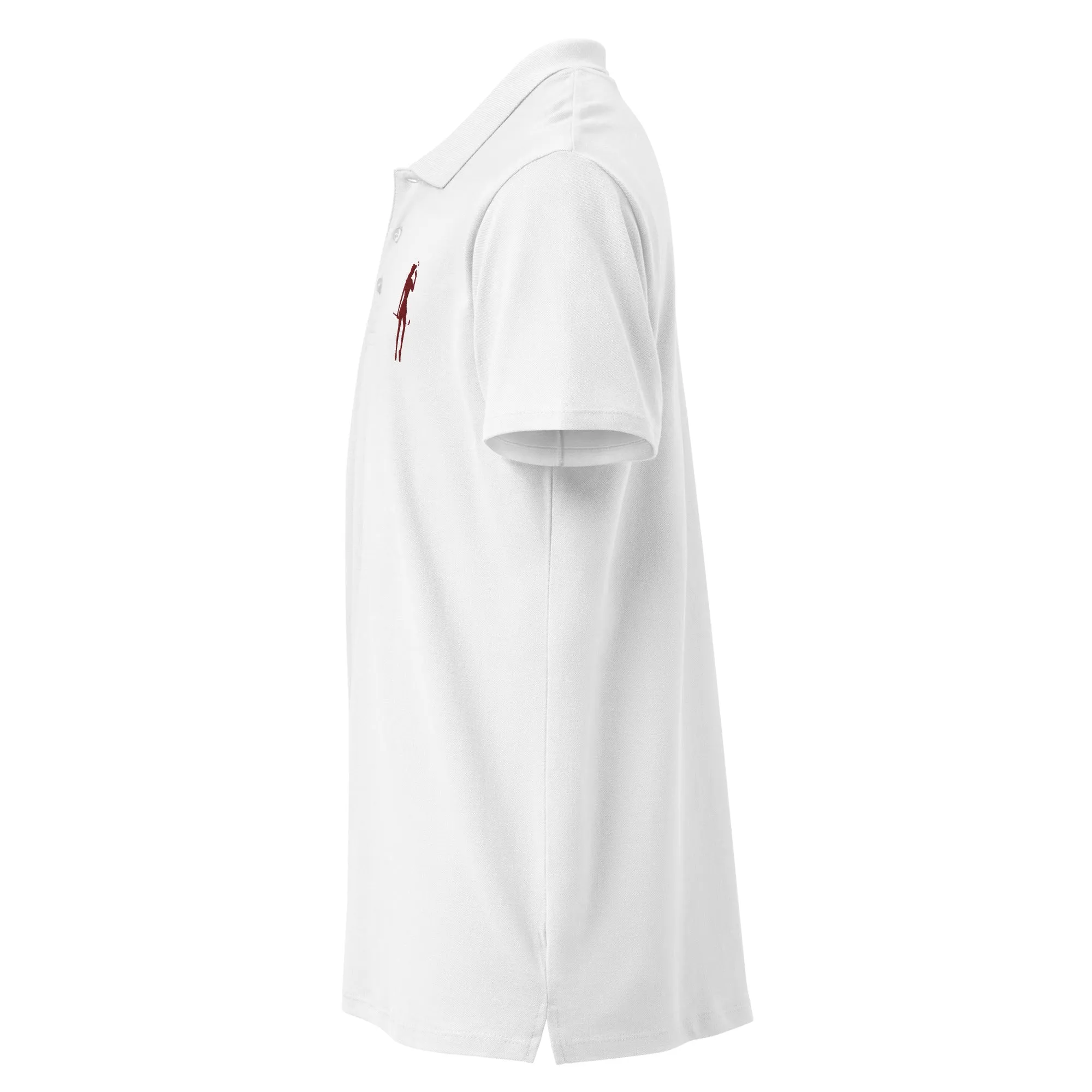 Female Golfer Premium Pique Embroidered Polo Shirt - Maroon
