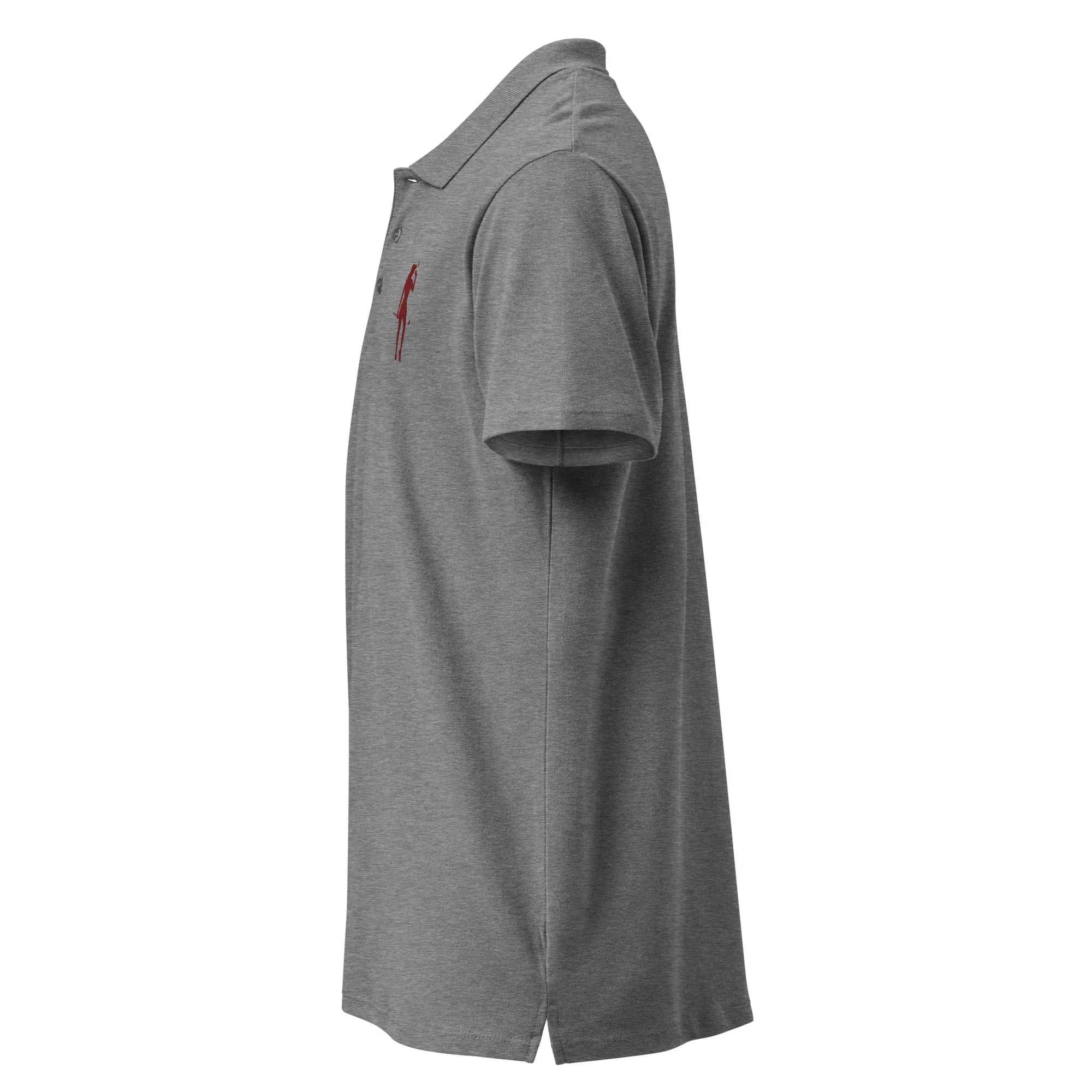 Female Golfer Premium Pique Embroidered Polo Shirt - Maroon