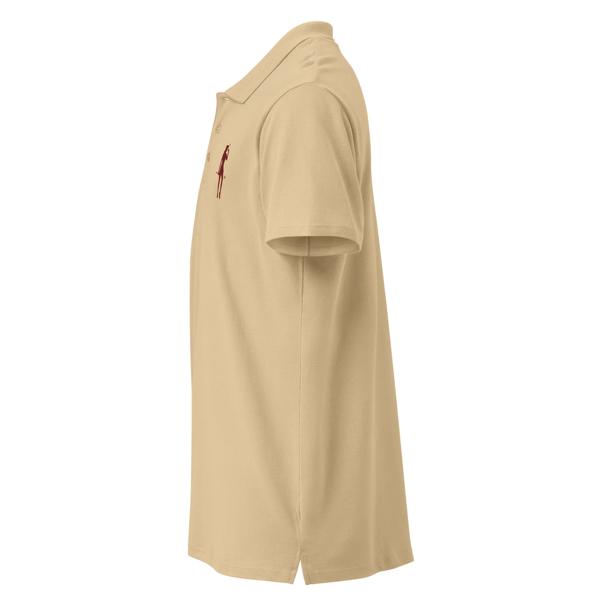 Female Golfer Premium Pique Embroidered Polo Shirt - Maroon