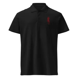 Female Golfer Premium Pique Embroidered Polo Shirt - Maroon
