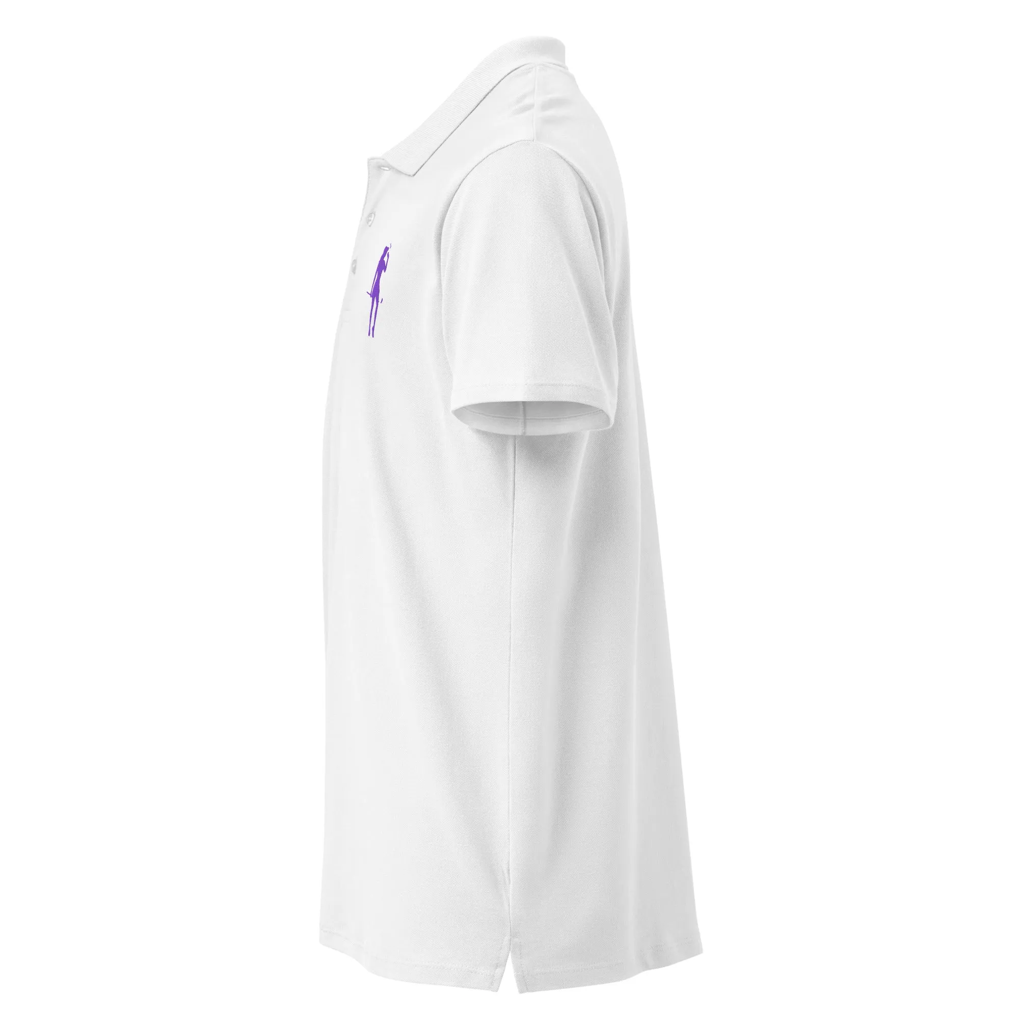 Female Golfer Premium Pique Embroidered Polo Shirt - Purple