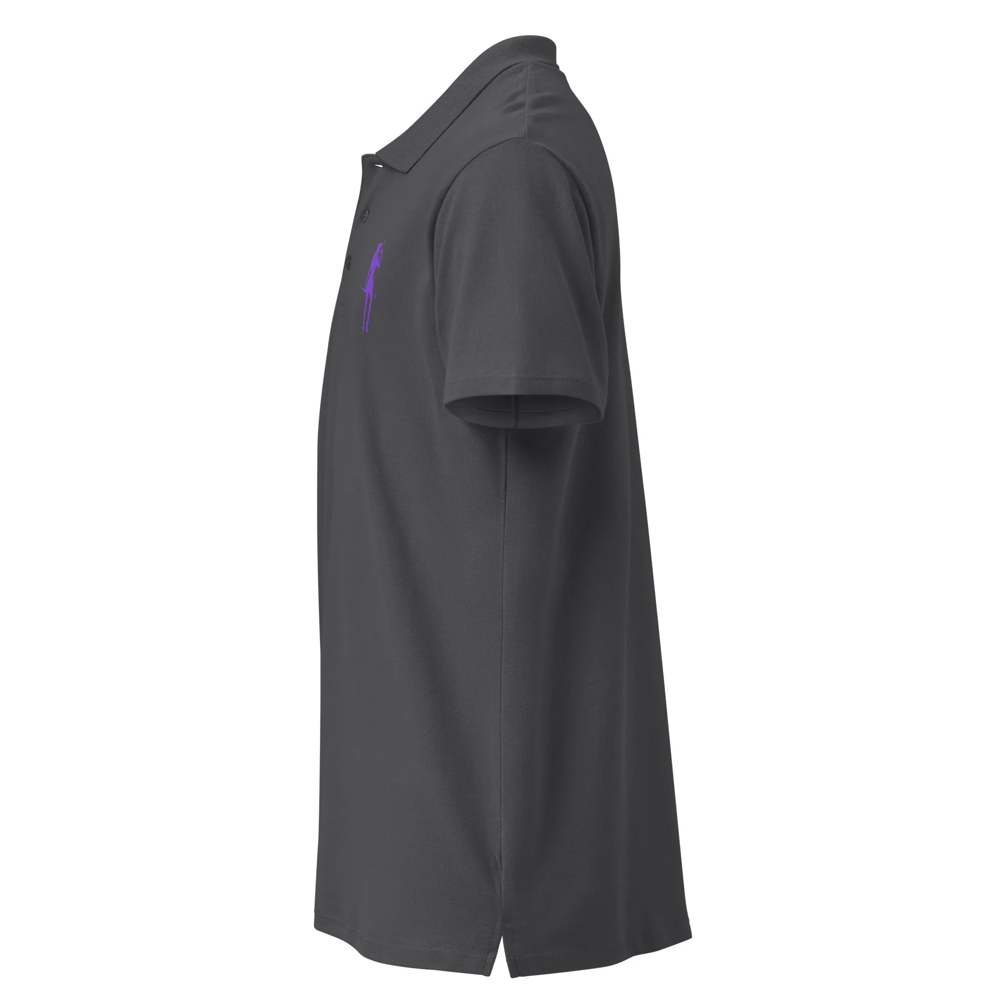 Female Golfer Premium Pique Embroidered Polo Shirt - Purple