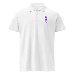 Female Golfer Premium Pique Embroidered Polo Shirt - Purple