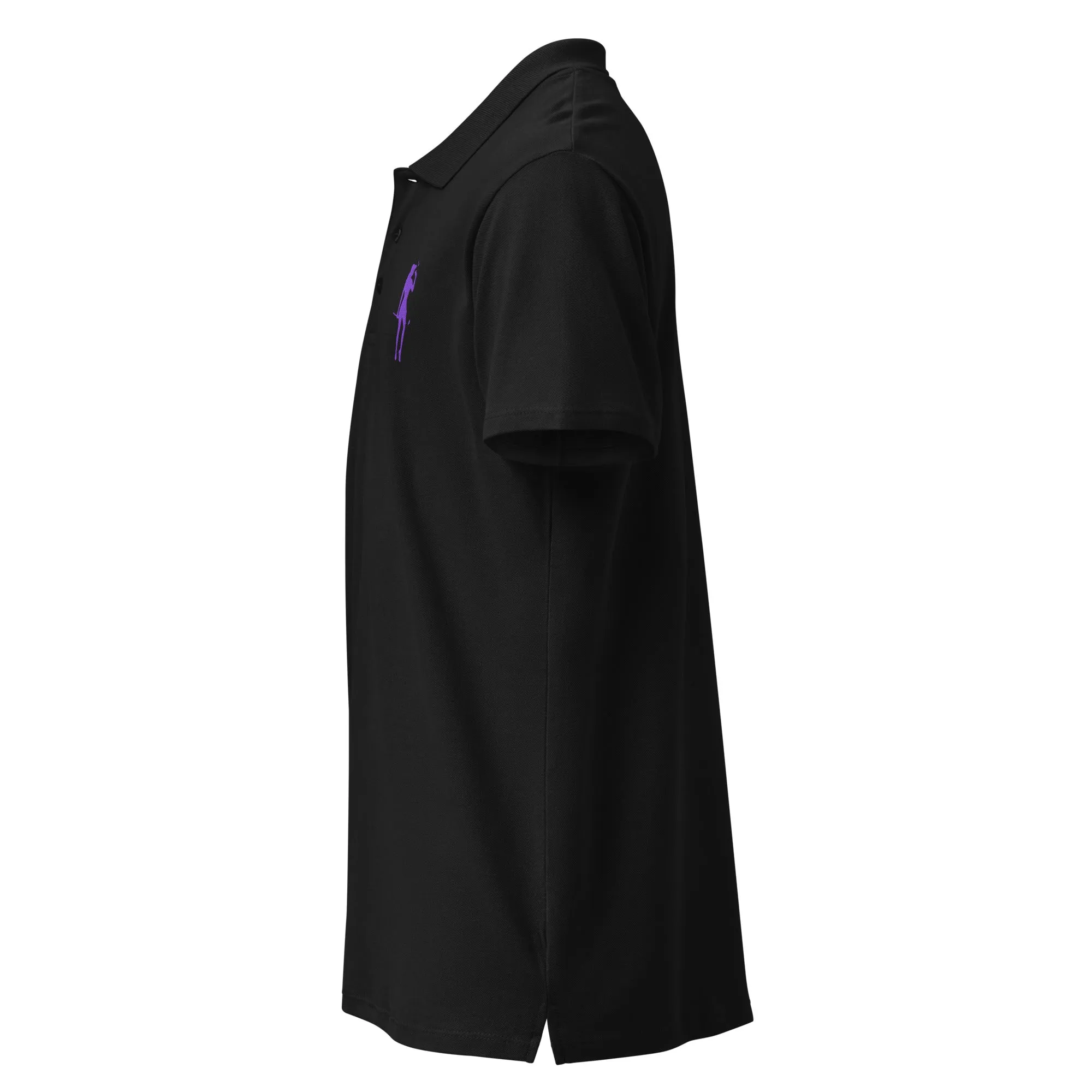 Female Golfer Premium Pique Embroidered Polo Shirt - Purple