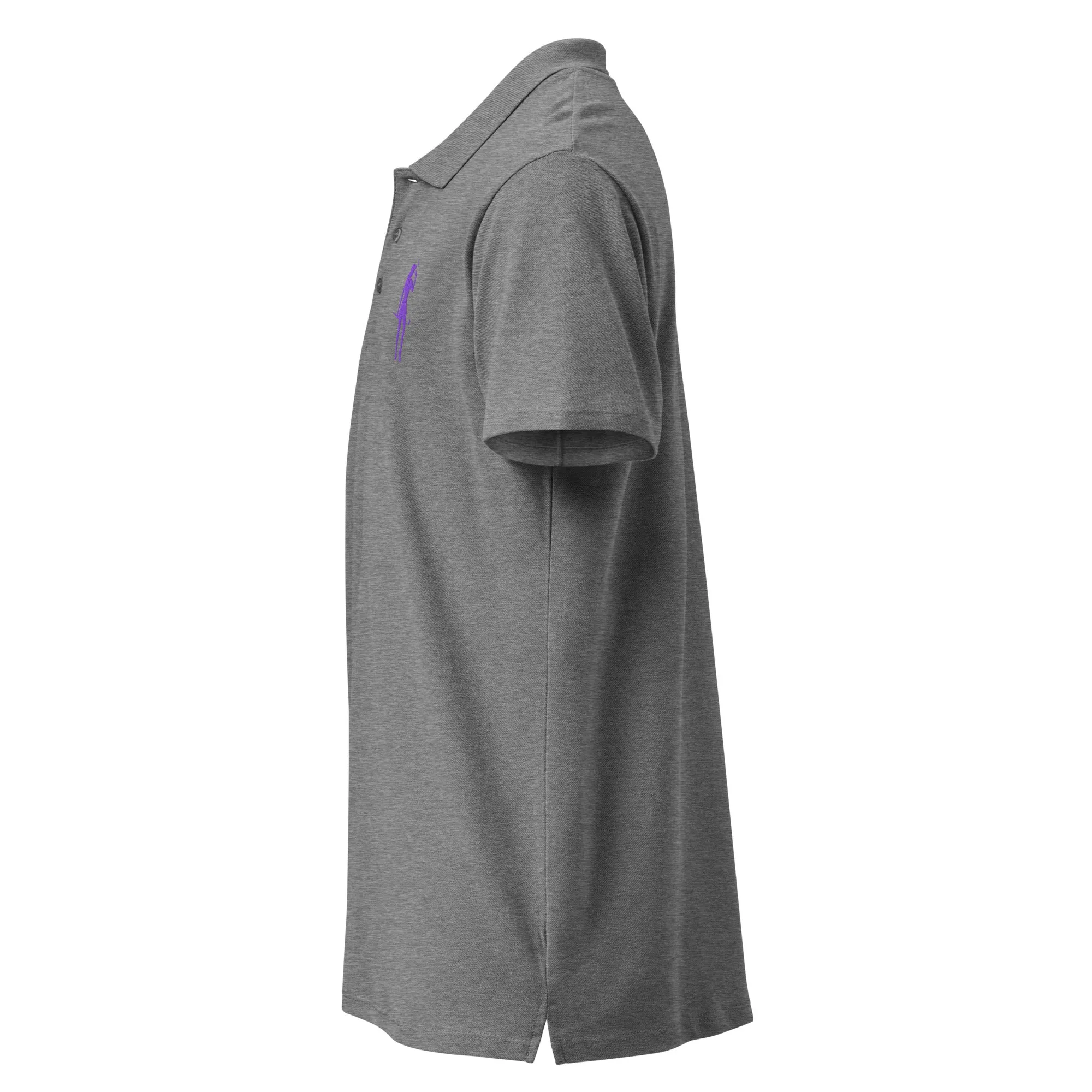 Female Golfer Premium Pique Embroidered Polo Shirt - Purple