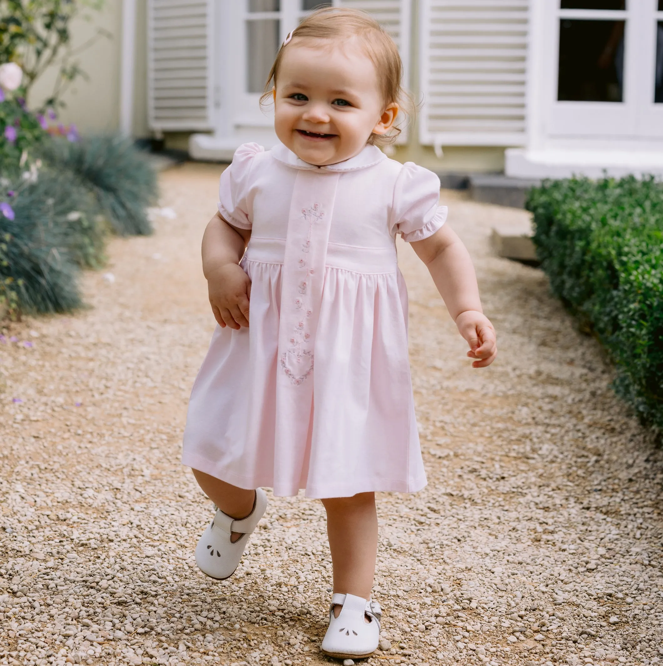 Flora Heart Embroidery Girl Dress