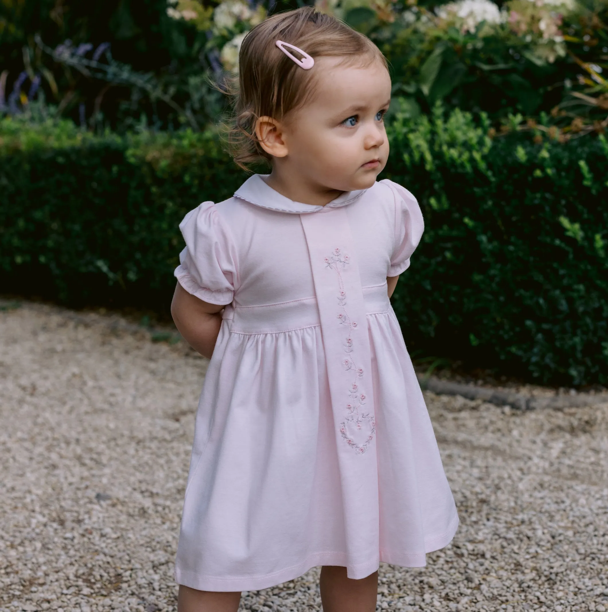 Flora Heart Embroidery Girl Dress
